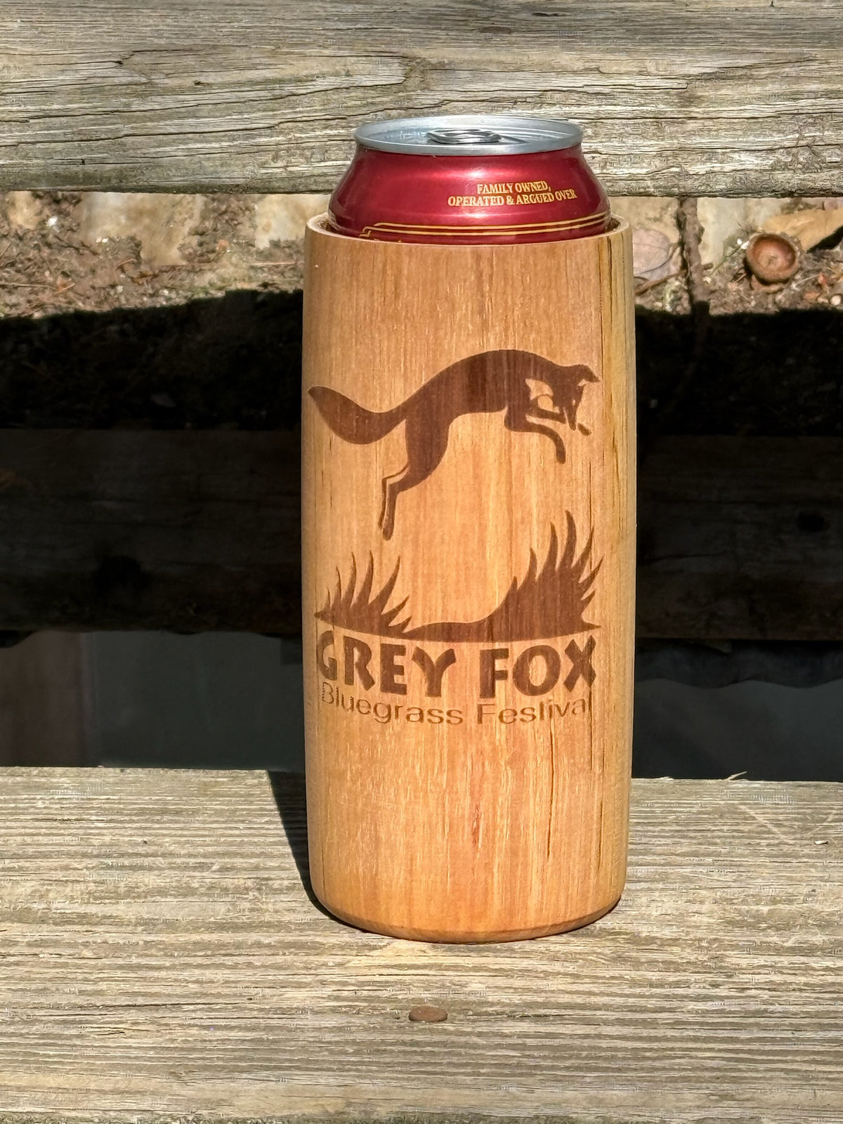 Custom TreeSleeve Personalized Wooden Can Cooler