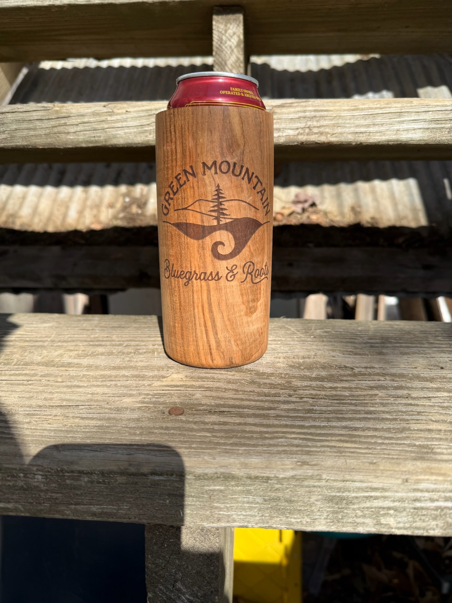 Custom TreeSleeve Personalized Wooden Can Cooler